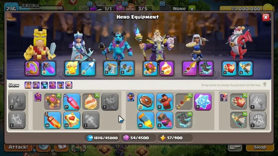 Clash of Clans Accounts LV 216|TH 15 MAX-BH 9|HH 9|Limited Skin|BK 81,AQ 9 image 11