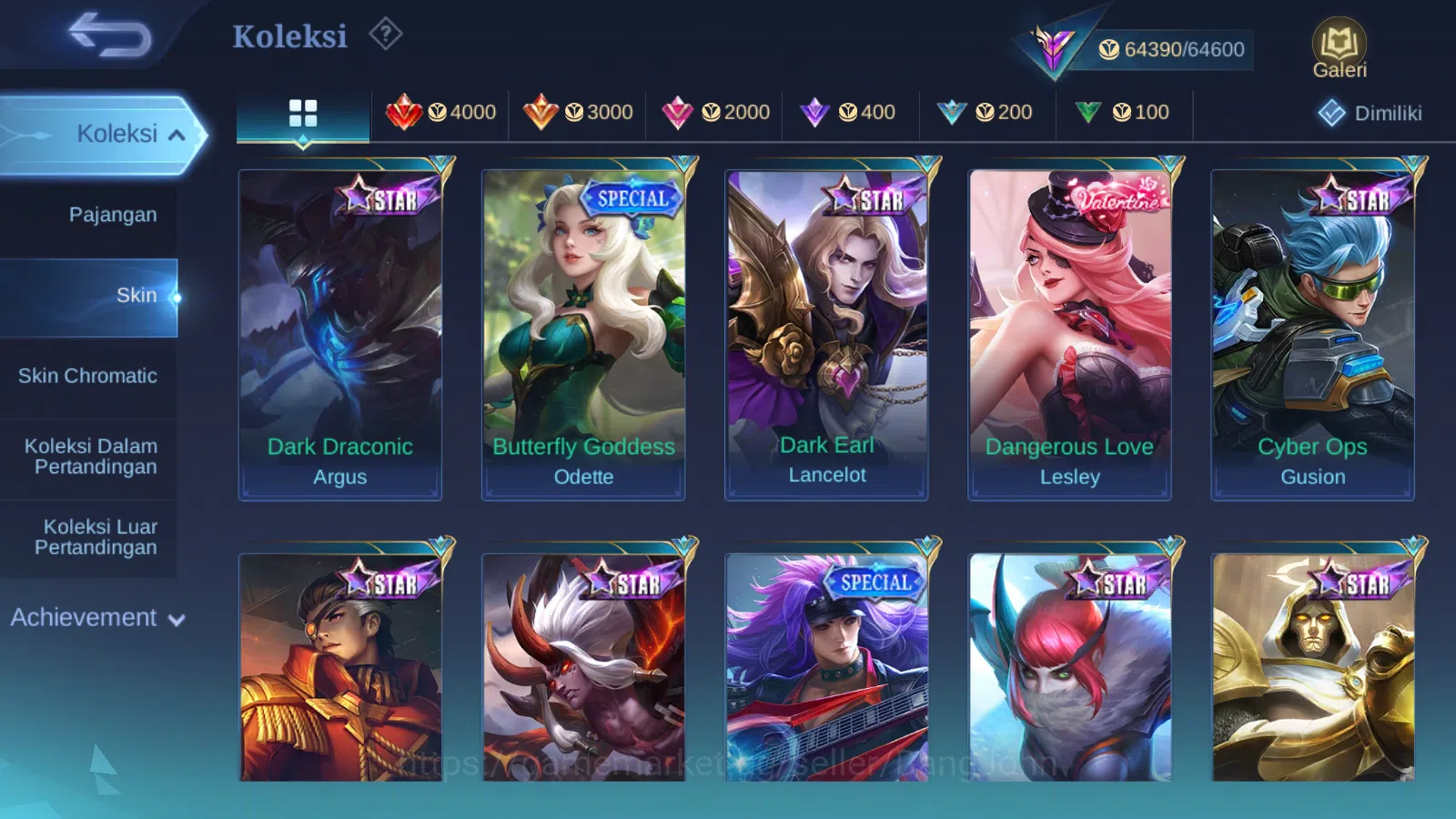 Mobile Legends: Bang Bang Accounts Others Hero 125 | Skin 235 | Legend Alucard | Prime Beatrix | Collector Pharsa | Clouds 11