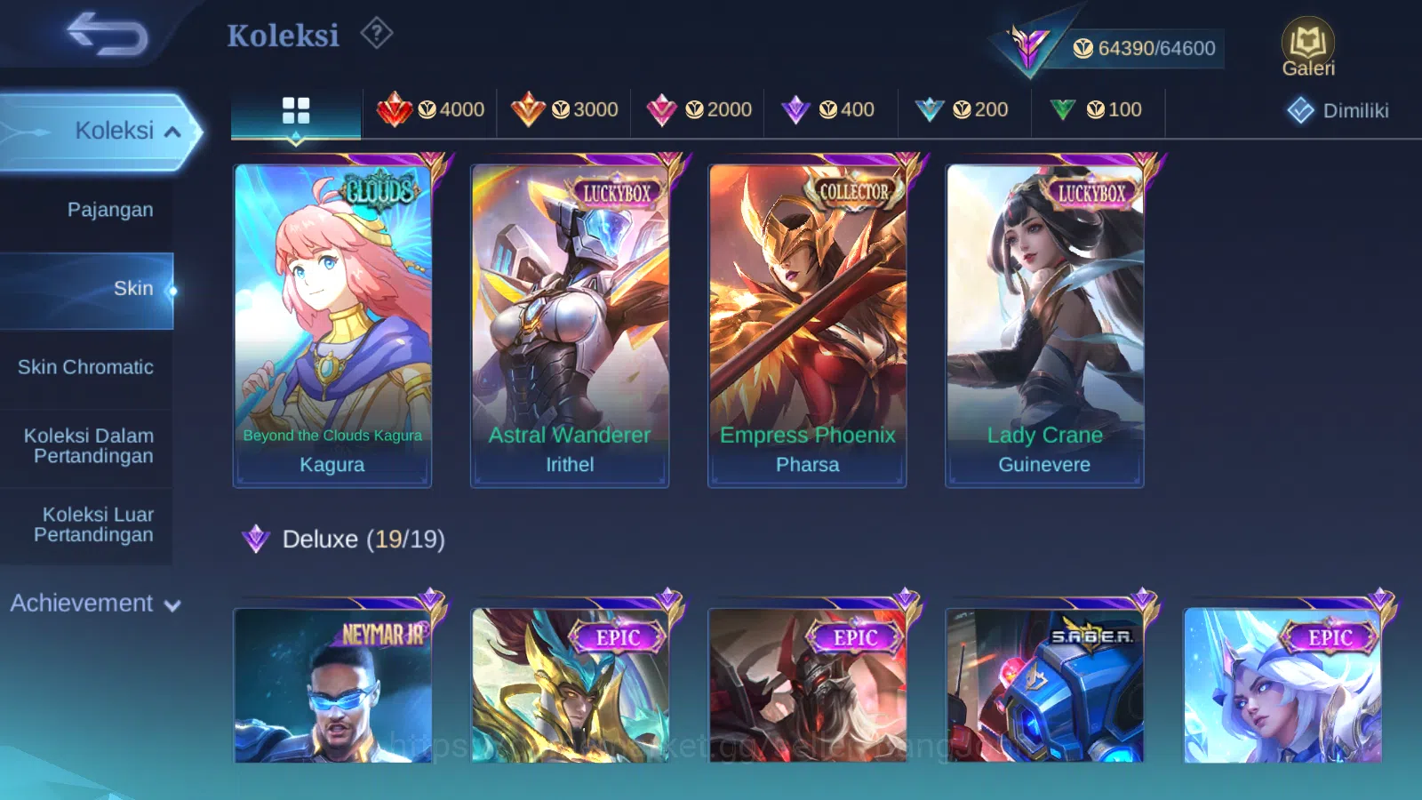 Mobile Legends: Bang Bang Accounts Others Hero 125 | Skin 235 | Legend Alucard | Prime Beatrix | Collector Pharsa | Clouds 4