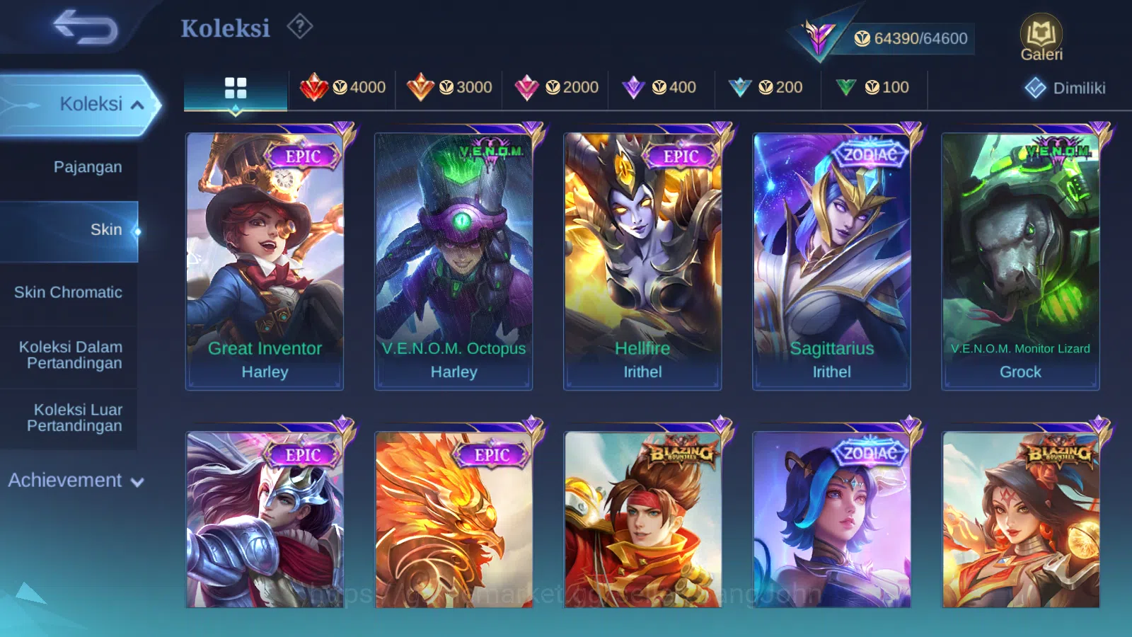 Mobile Legends: Bang Bang Accounts Others Hero 125 | Skin 235 | Legend Alucard | Prime Beatrix | Collector Pharsa | Clouds 6