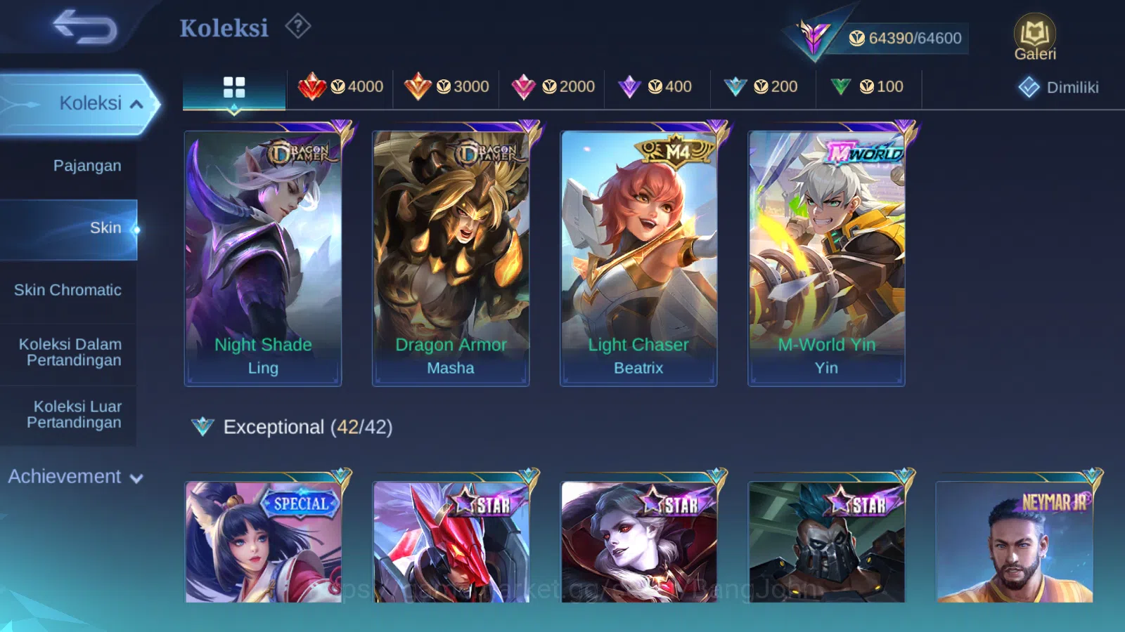 Mobile Legends: Bang Bang Accounts Others Hero 125 | Skin 235 | Legend Alucard | Prime Beatrix | Collector Pharsa | Clouds 8