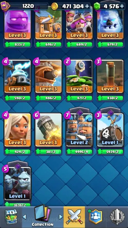 Clash Royale Accounts Mobile |KTL 15|121/121 Cards|3 Max L16 Cards|3 Her image 2