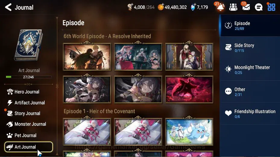 Epic Seven Accounts GLOBAL Unverif|New Era|6 ML(Salome, LOT Scales, AL image 16