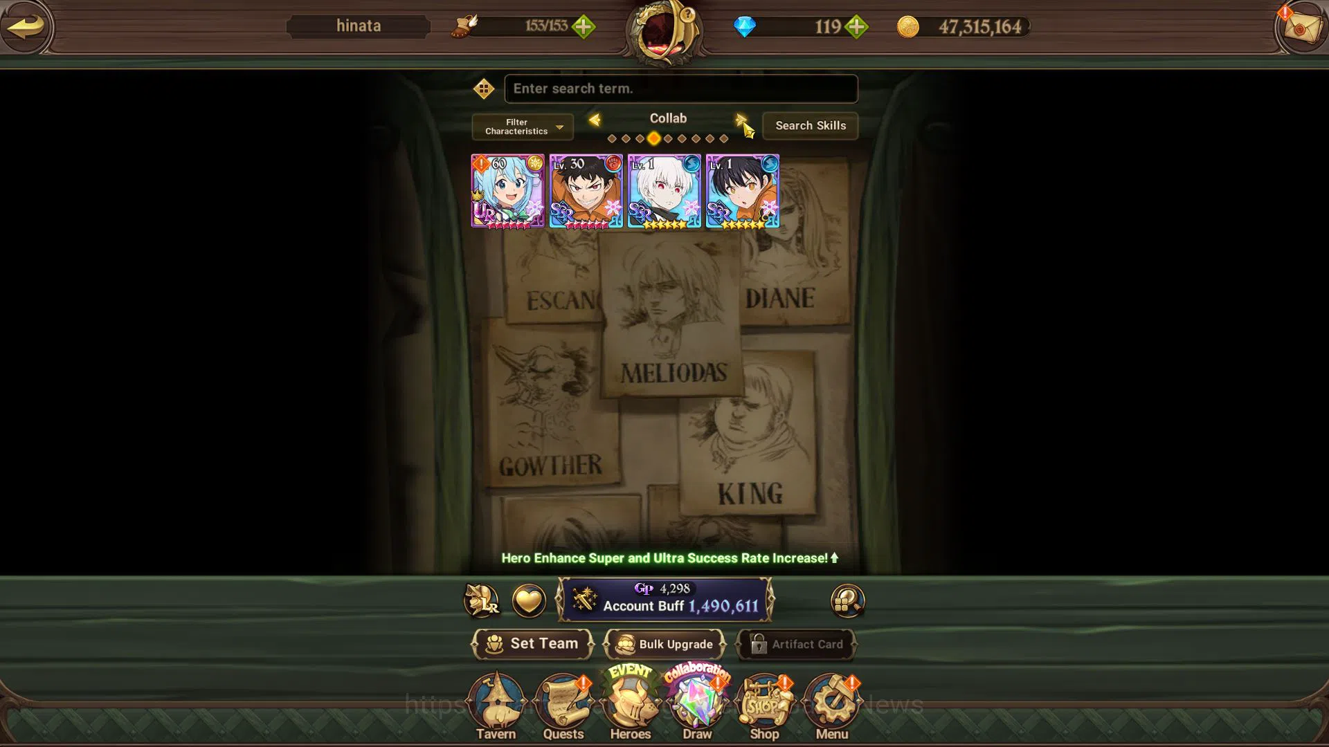 The Seven Deadly Sins: Grand Cross Accounts Asia|1,4 M CC|6 UR+Collab Fire Force,Blessing+119  image 16