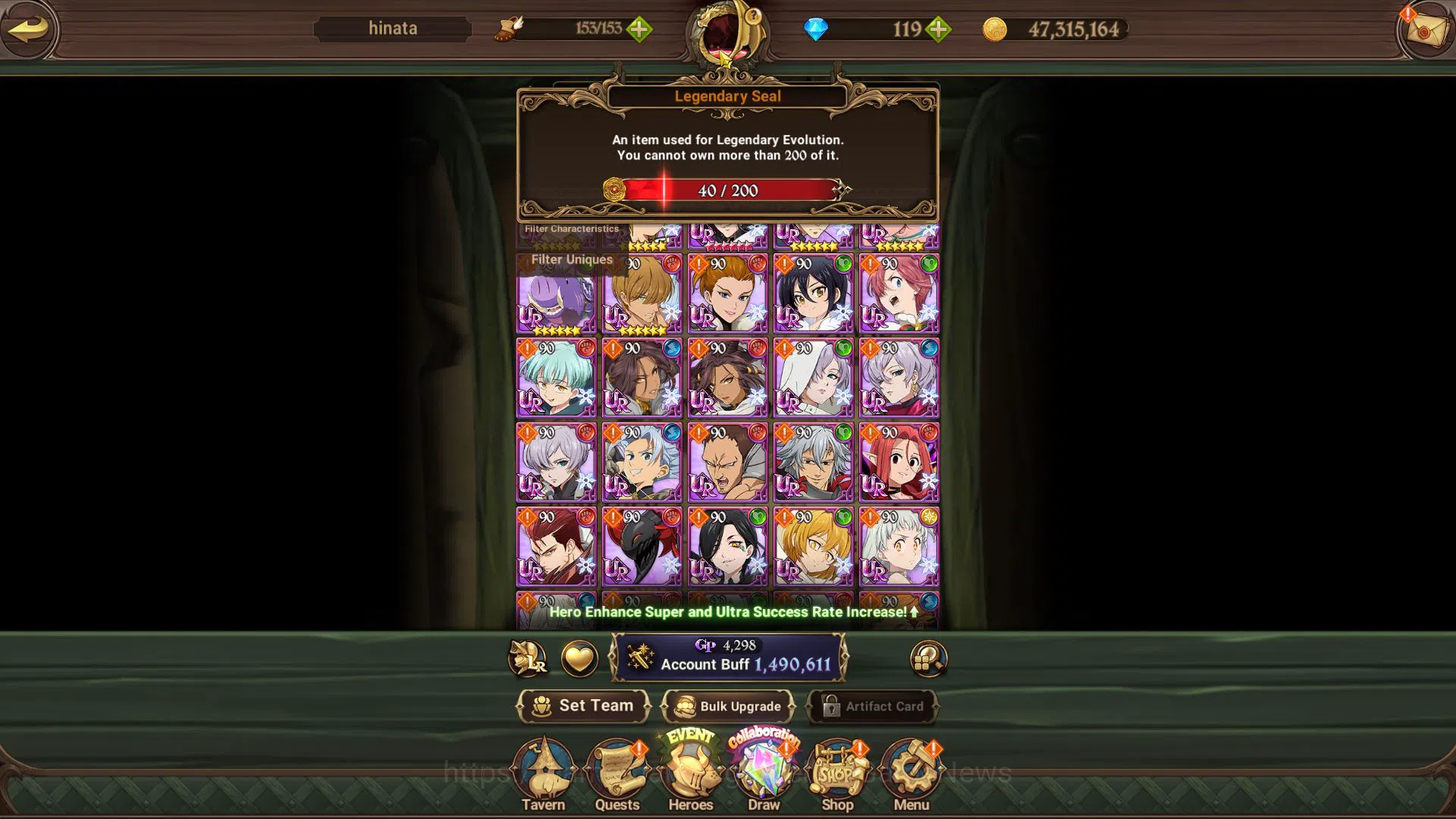 The Seven Deadly Sins: Grand Cross Accounts Asia|1,4 M CC|6 UR+Collab Fire Force,Blessing+119  image 17