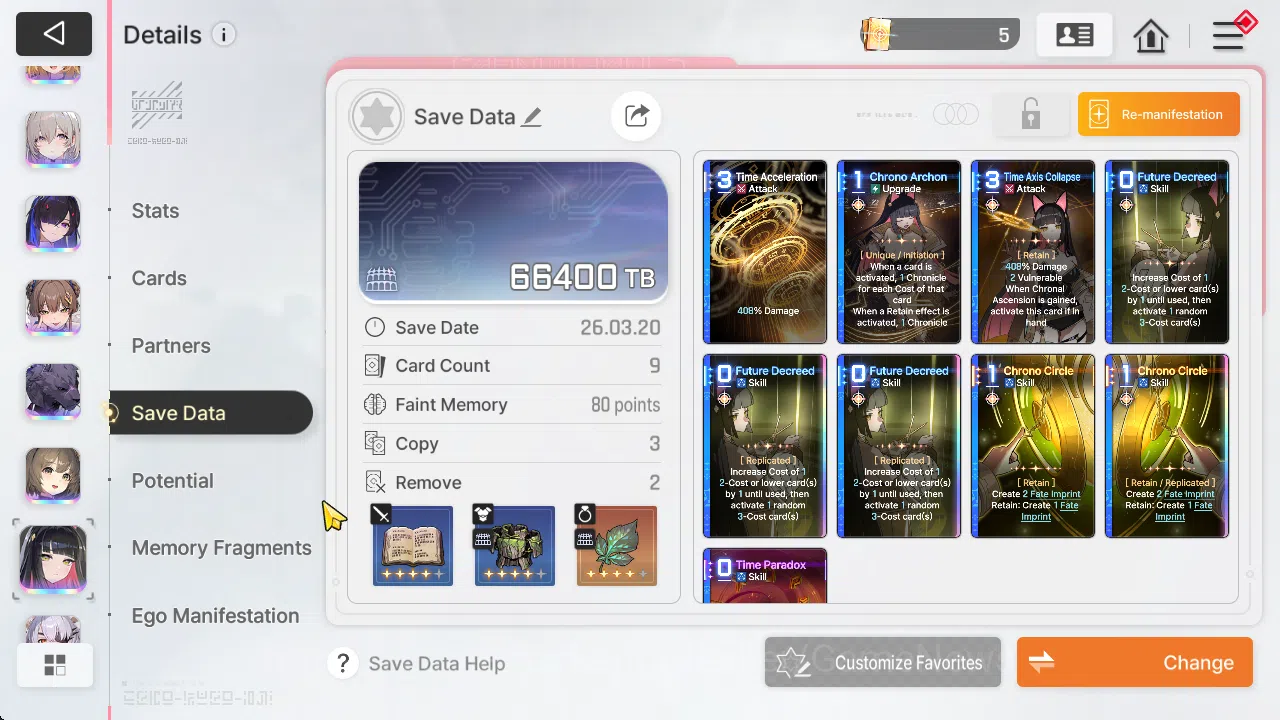 Chaos Zero Nightmare Accounts Asia Lv54 |12 SSR[(SerenielM3,Chizum1,YukiM1)+Part image 11