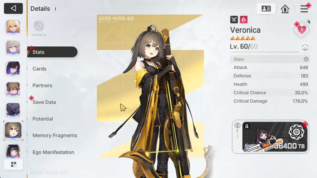 Chaos Zero Nightmare Accounts Asia Lv54 |12 SSR[(SerenielM3,Chizum1,YukiM1)+Part image 15