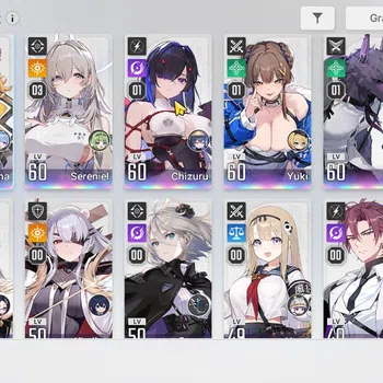 Chaos Zero Nightmare Accounts Asia Lv54 |12 SSR[(SerenielM3,Chizum1,YukiM1)+Part image 1