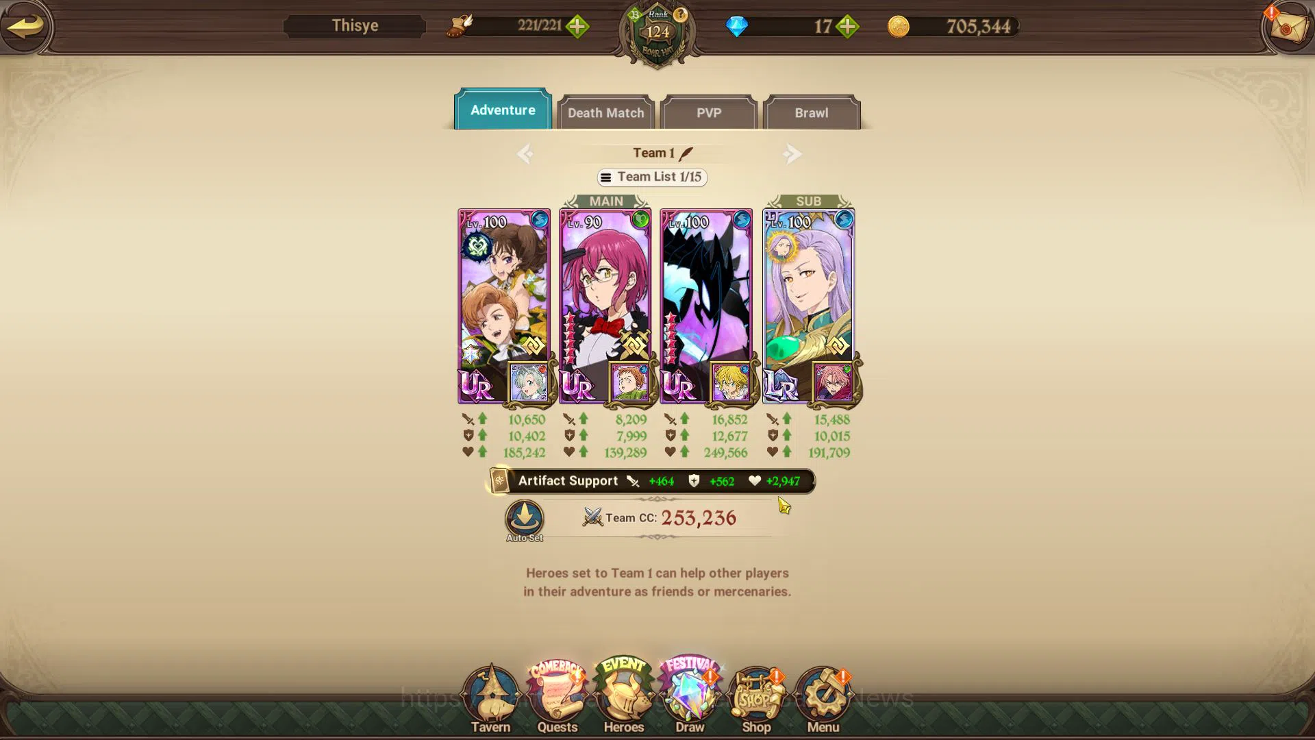 The Seven Deadly Sins: Grand Cross Accounts Midgame Asia|5M CC|4 LR+9 UR+Many 12