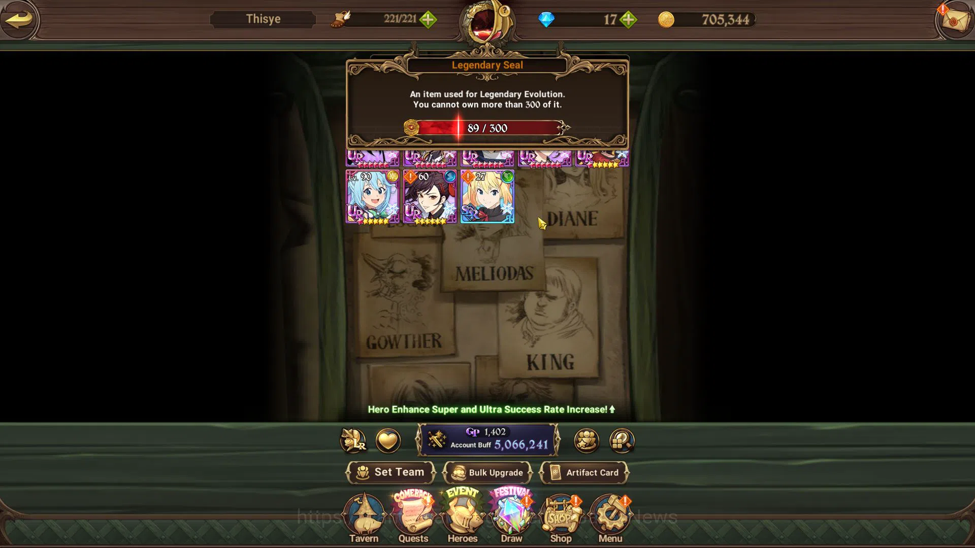 The Seven Deadly Sins: Grand Cross Accounts Midgame Asia|5M CC|4 LR+9 UR+Many 4