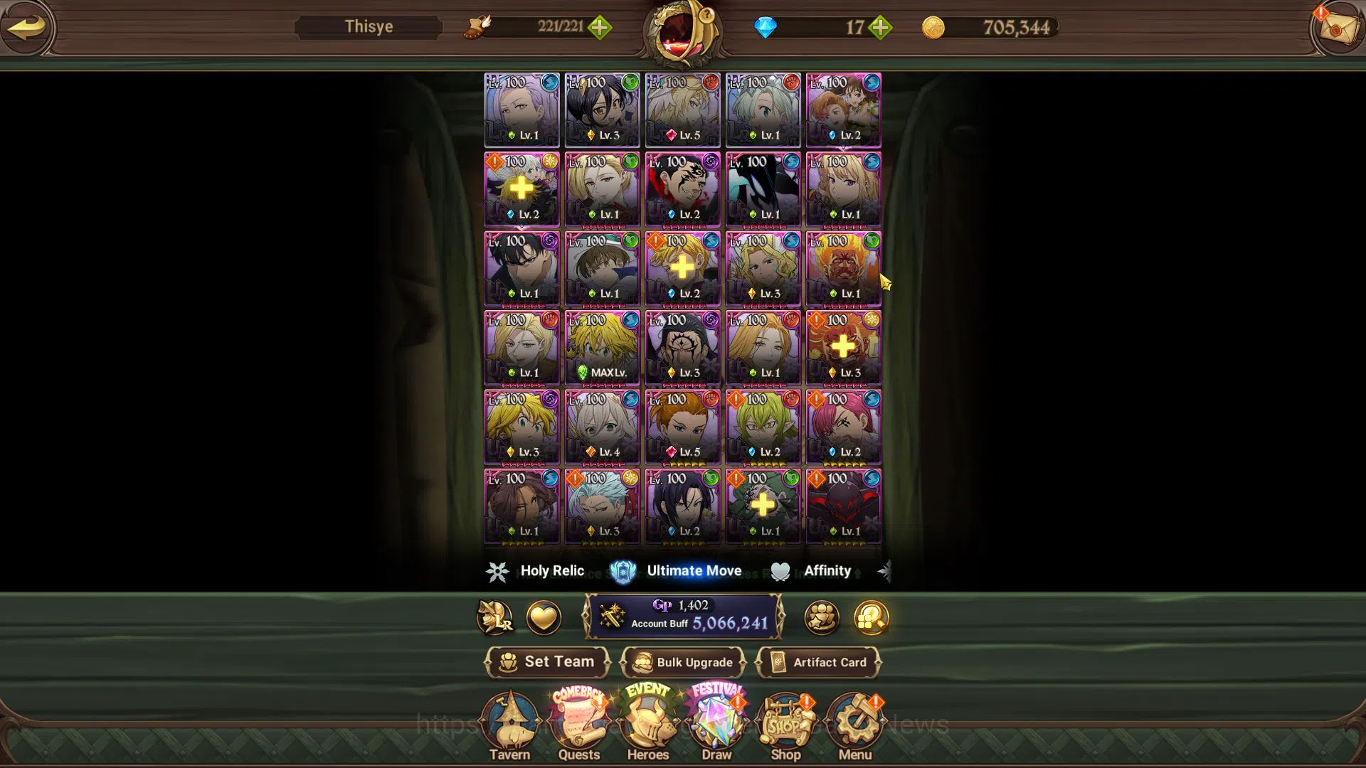 The Seven Deadly Sins: Grand Cross Accounts Midgame Asia|5M CC|4 LR+9 UR+Many 6