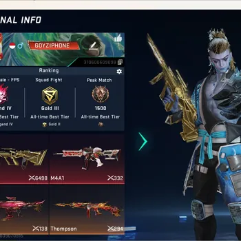 Blood Strike Accounts Others ASIA|2 Eternal Gun:AUG-Empyrean&MP7-Tidesong|2 Collab Gun[AOT]|1 Limited Gun|4 Ultra Gun|1