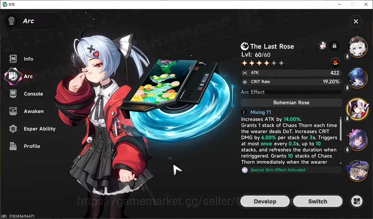 Neverness to Everness Accounts GLOBAL SEA|HL 43|TL 28|8 SSR (HotoriA3+Skin,Lacrim image 4