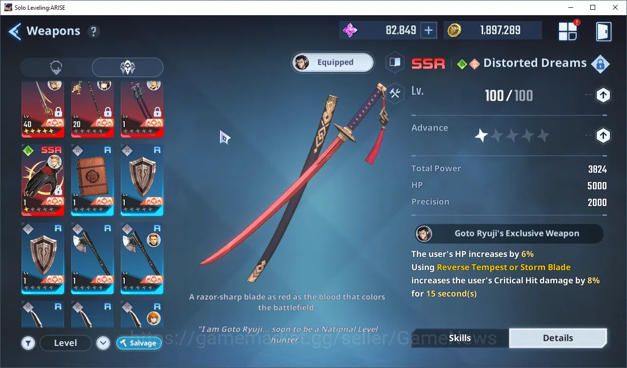 Solo Leveling: ARISE Accounts Total Powe 663K|17 SSR + 82K Essense|GotoA5+SignA1, MireiA5+SignA5, GunheeA5+Sign 10