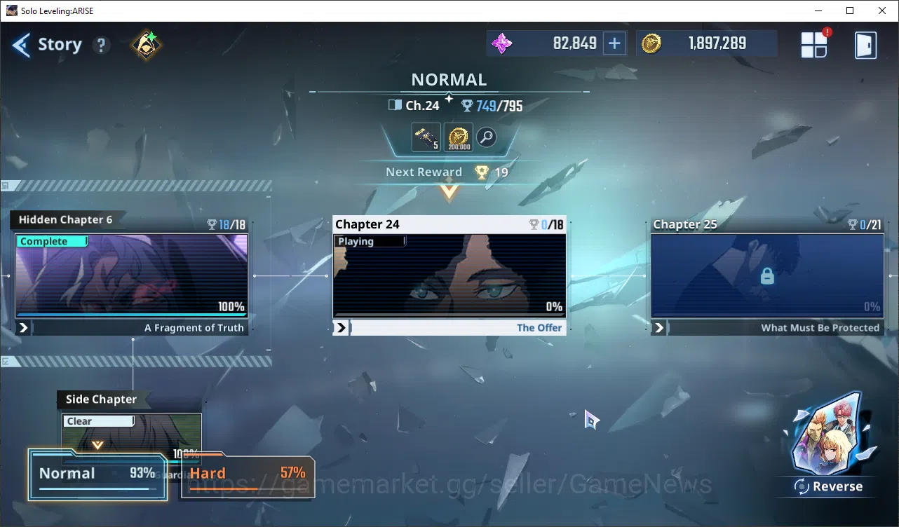 Solo Leveling: ARISE Accounts Total Powe 663K|17 SSR + 82K Essense|GotoA5+SignA1, MireiA5+SignA5, GunheeA5+Sign 19