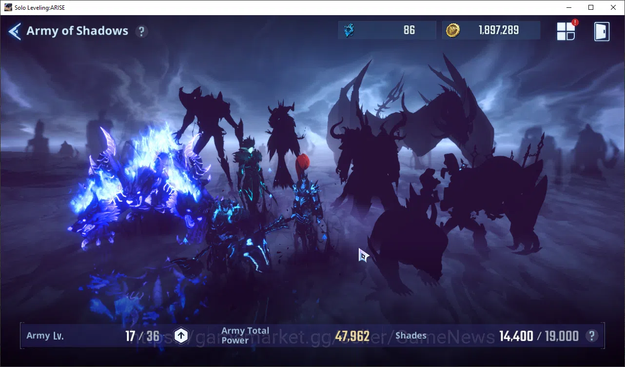 Solo Leveling: ARISE Accounts Total Powe 663K|17 SSR + 82K Essense|GotoA5+SignA1, MireiA5+SignA5, GunheeA5+Sign 6
