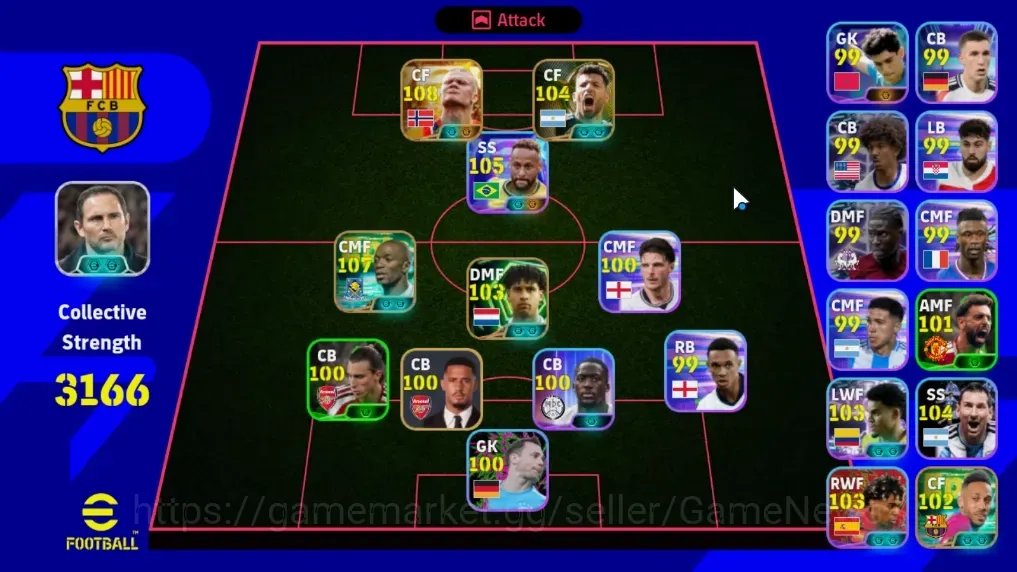 eFootball Accounts Legends & Iconic Players Android|Big Time Erling Haaland Jul'26|Epic Claude 1