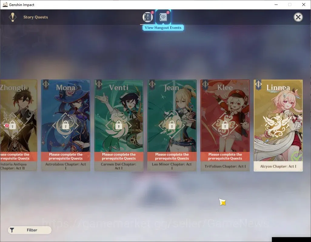 Genshin Impact Accounts ASIA |AR50 |3 Limit + 2 (*5WP) |Linnea + Signature image 16