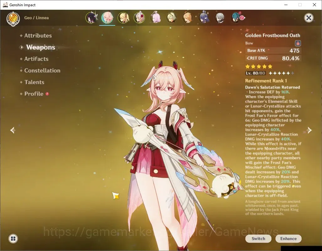 Genshin Impact Accounts ASIA |AR50 |3 Limit + 2 (*5WP) |Linnea + Signature image 5