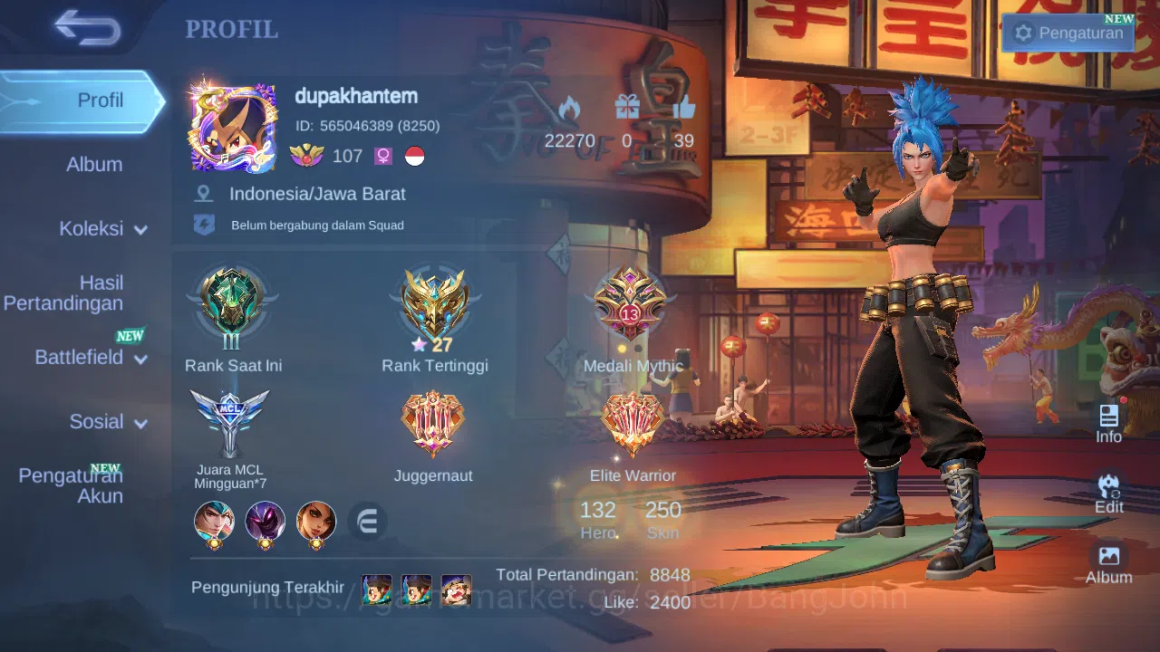 Mobile Legends: Bang Bang Others Hero 131 Skin 250 | KOF karina | CC Natalia | Dtam image 1