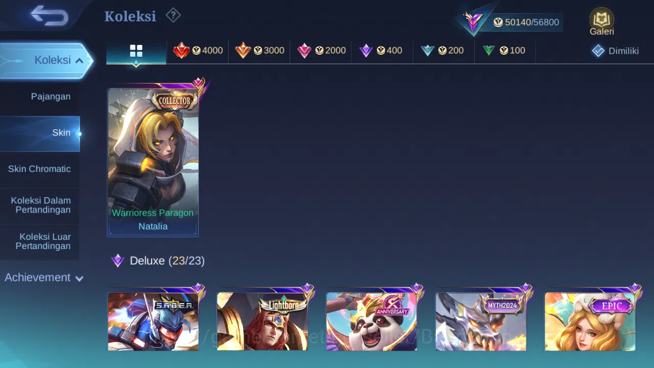 Mobile Legends: Bang Bang Accounts Others Hero 131 Skin 250 | KOF karina | CC Natalia | Dtamer Valir | Seiya Badang | Epic 3