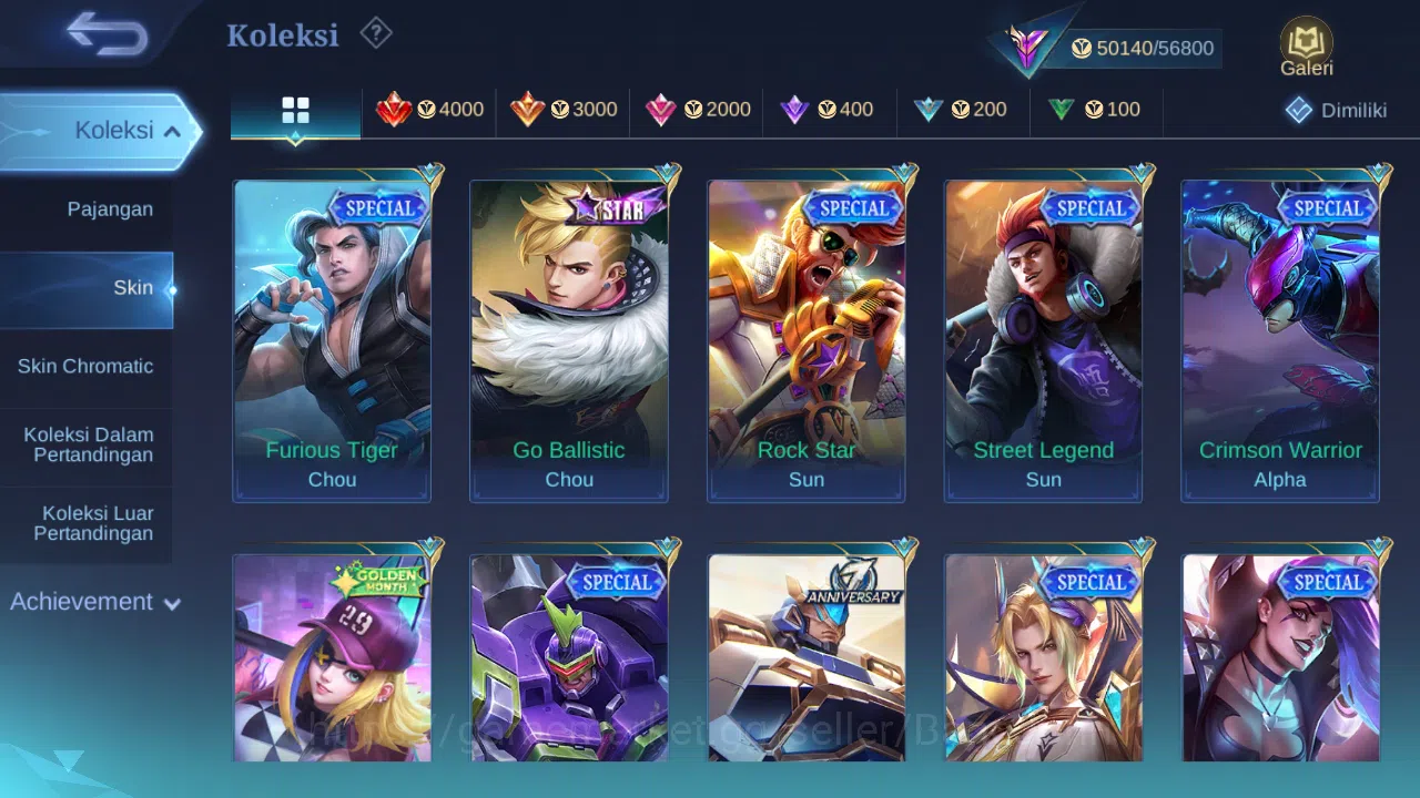 Mobile Legends: Bang Bang Accounts Others Hero 131 Skin 250 | KOF karina | CC Natalia | Dtamer Valir | Seiya Badang | Epic 9