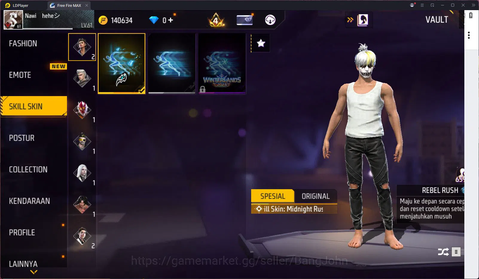 Free Fire Accounts Indonesia Vault 303 | Blueblock Bundle | Jiraiya B image 14