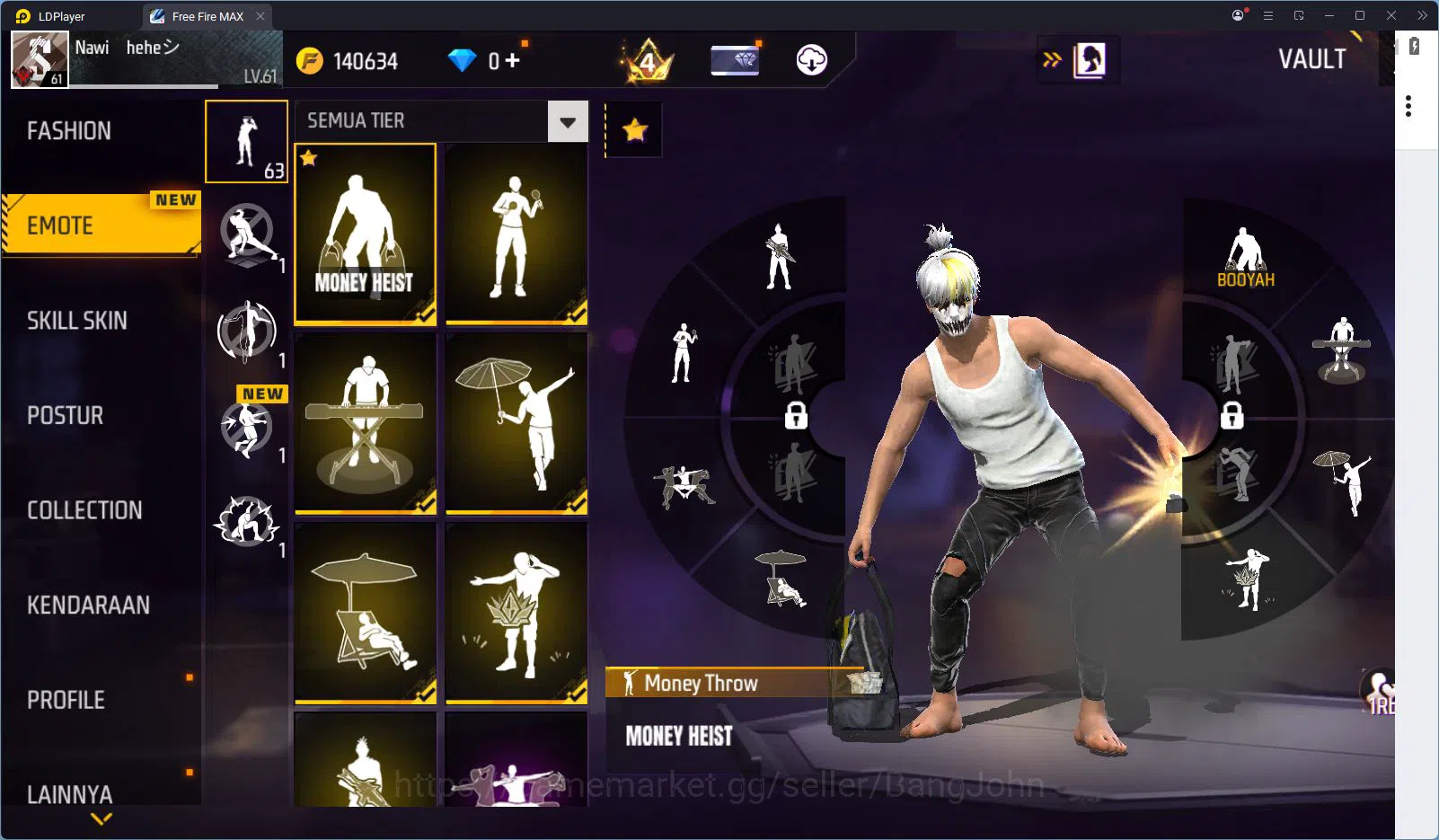 Free Fire Accounts Indonesia Vault 303 | Blueblock Bundle | Jiraiya B image 15
