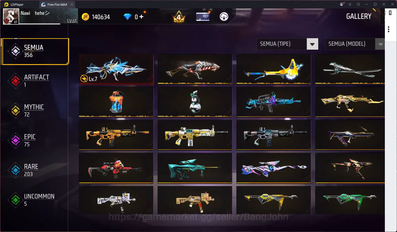 Free Fire Accounts Indonesia Vault 303 | Blueblock Bundle | Jiraiya B image 4