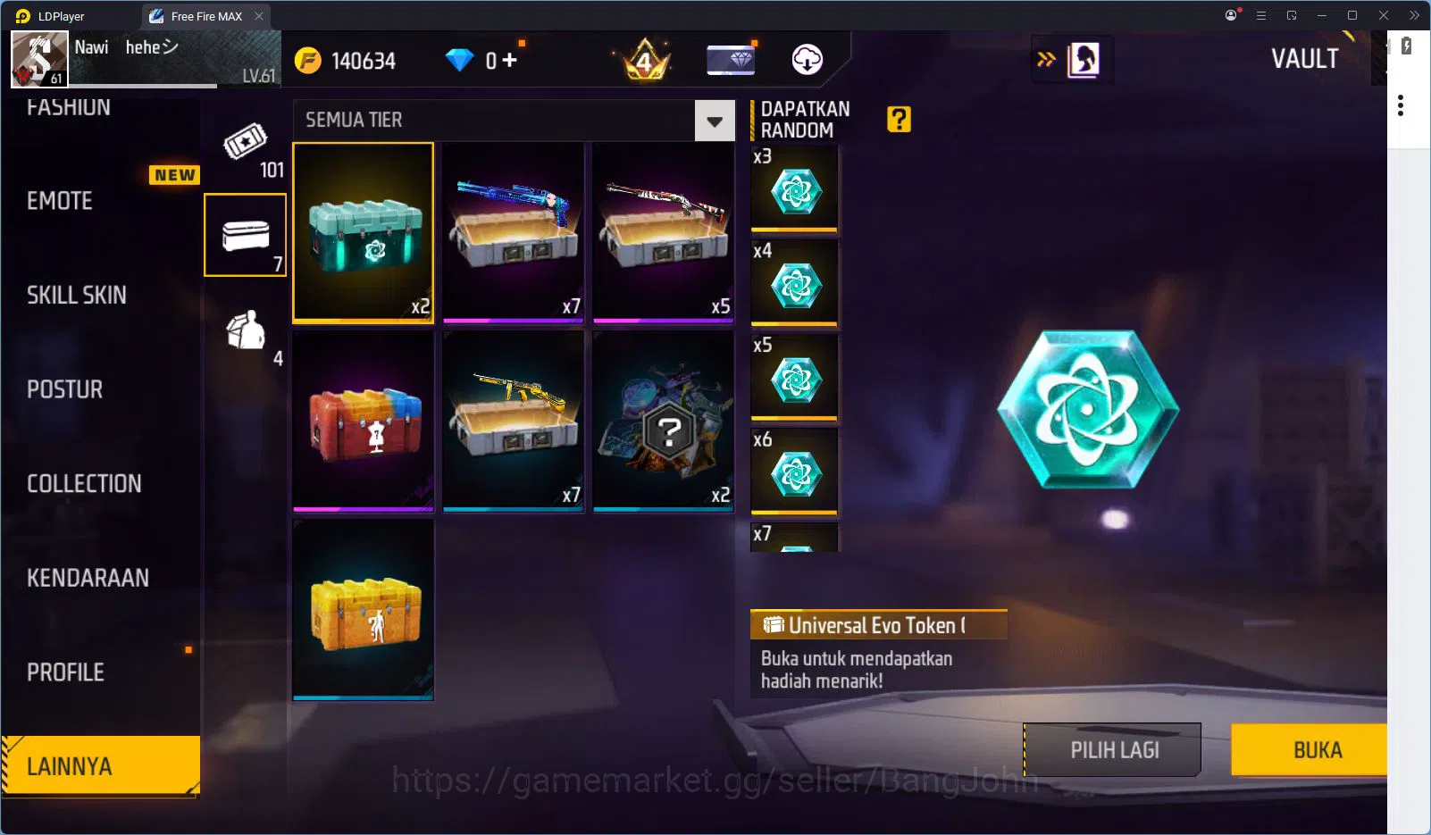 Free Fire Accounts Indonesia Vault 303 | Blueblock Bundle | Jiraiya B image 9