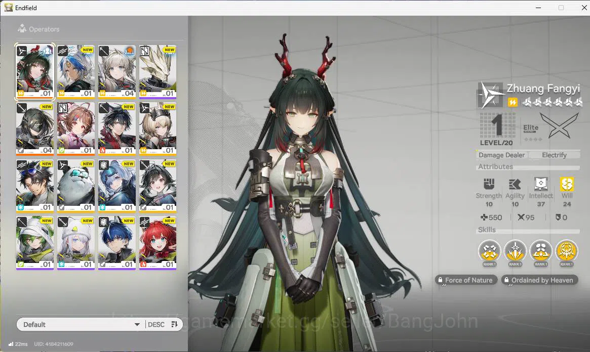 Arknights: Endfield Accounts ASIA|Fresh starter|1 limit| Zhuang Fangyi,etc|MC F image 12