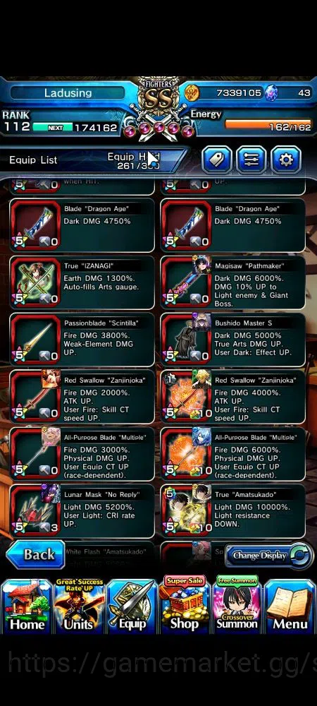 Grand Summoners Accounts Global|Rank 112|28 Ascend+6 TW|[Inumuta,Sayaka,Emi image 12