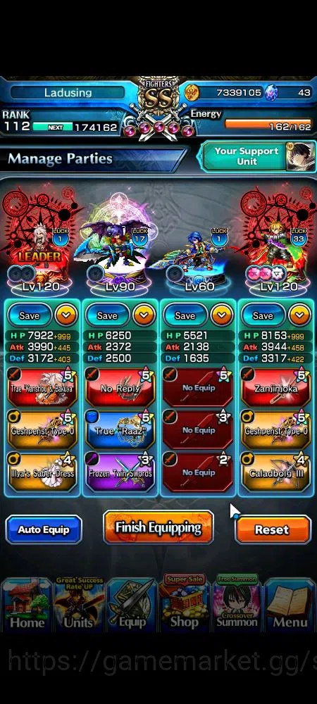 Grand Summoners Accounts Global|Rank 112|28 Ascend+6 TW|[Inumuta,Sayaka,Emi image 3