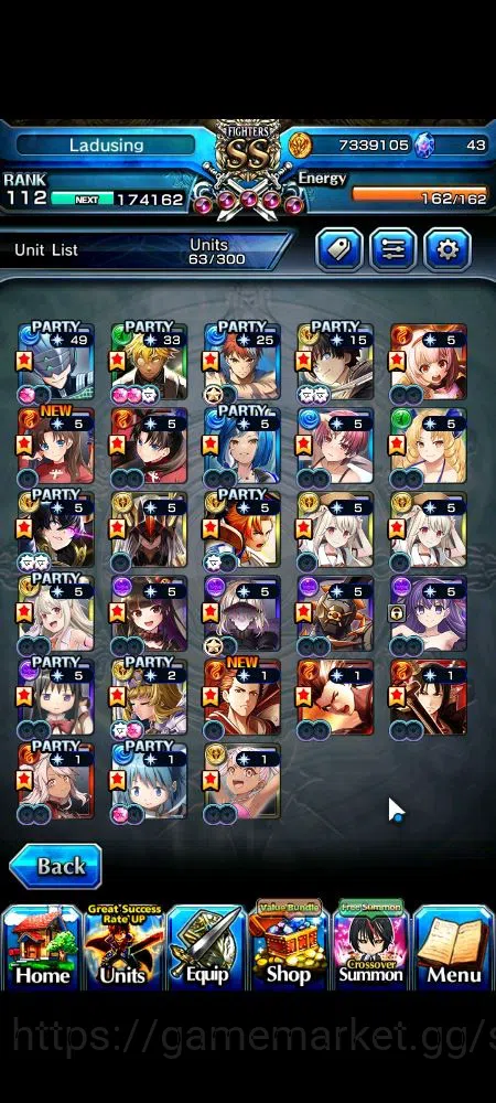 Grand Summoners Accounts Global|Rank 112|28 Ascend+6 TW|[Inumuta,Sayaka,Emi image 4