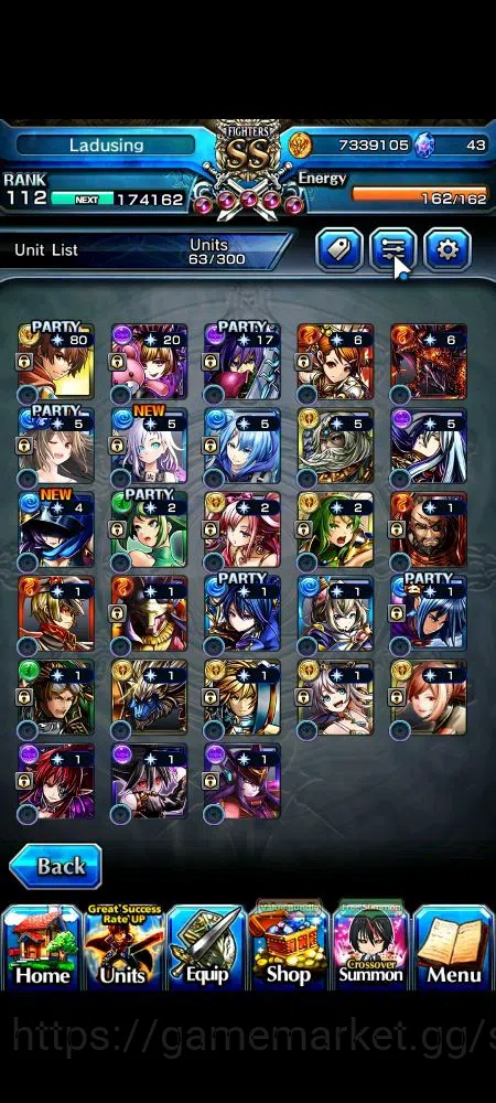 Grand Summoners Accounts Global|Rank 112|28 Ascend+6 TW|[Inumuta,Sayaka,Emi image 5