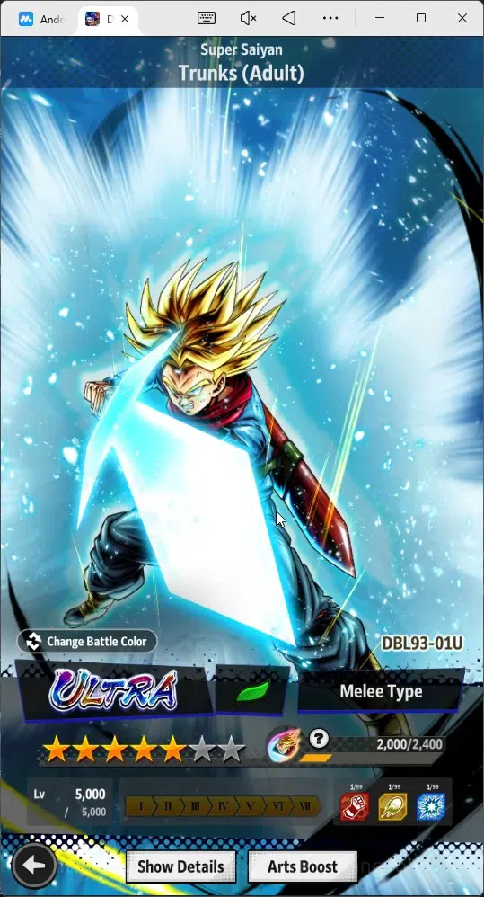 Dragon Ball Legends Accounts High-End Android | Lvl 137|17.7M Total Power|1 LR|5 UL|LR Trunks&Gohan|UL O Shenron,Vegeta,SS 11