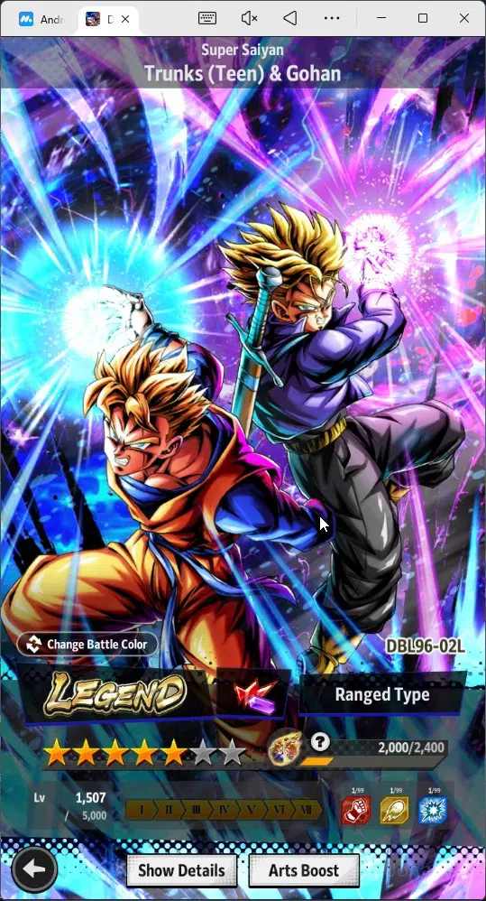 Dragon Ball Legends Accounts High-End Android | Lvl 137|17.7M Total Power|1 LR|5 UL|LR Trunks&Gohan|UL O Shenron,Vegeta,SS 7