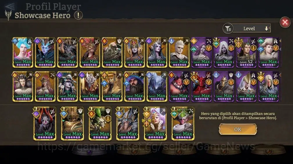 Watcher of Realms Accounts End-Game GLOBAL 60x|Lv80|6.4M Power|7 Lord[Ingrid,Ezareth,Iovar,Elddr,Torodor,etc]+62 18
