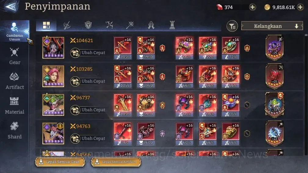 Watcher of Realms Accounts End-Game GLOBAL 60x|Lv80|6.4M Power|7 Lord[Ingrid,Ezareth,Iovar,Elddr,Torodor,etc]+62 19