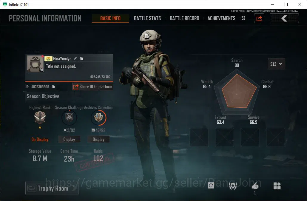 Arena Breakout Others MOBILE | LVL 30 |SV 8,7 M|CV 2,8 M|, more detail c image 1