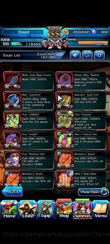 Grand Summoners Accounts Global|Rank 88|502 cc|8 Ascend+3 TW|(Fen,Konpaku,D image 10