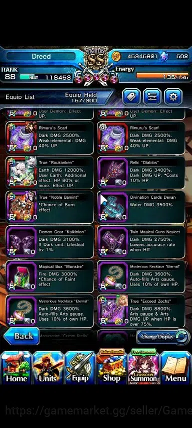 Grand Summoners Accounts Global|Rank 88|502 cc|8 Ascend+3 TW|(Fen,Konpaku,D image 11