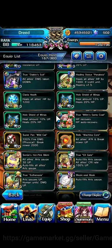 Grand Summoners Accounts Global|Rank 88|502 cc|8 Ascend+3 TW|(Fen,Konpaku,D image 12