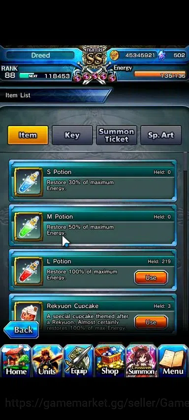 Grand Summoners Accounts Global|Rank 88|502 cc|8 Ascend+3 TW|(Fen,Konpaku,D image 2
