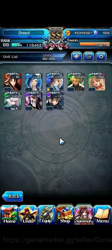Grand Summoners Accounts Global|Rank 88|502 cc|8 Ascend+3 TW|(Fen,Konpaku,D image 4