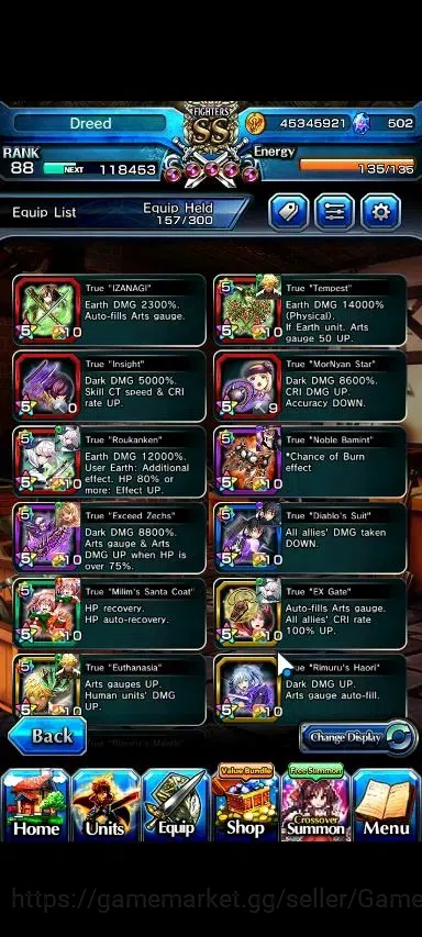 Grand Summoners Accounts Global|Rank 88|502 cc|8 Ascend+3 TW|(Fen,Konpaku,D image 5