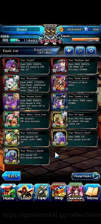 Grand Summoners Accounts Global|Rank 88|502 cc|8 Ascend+3 TW|(Fen,Konpaku,D image 6