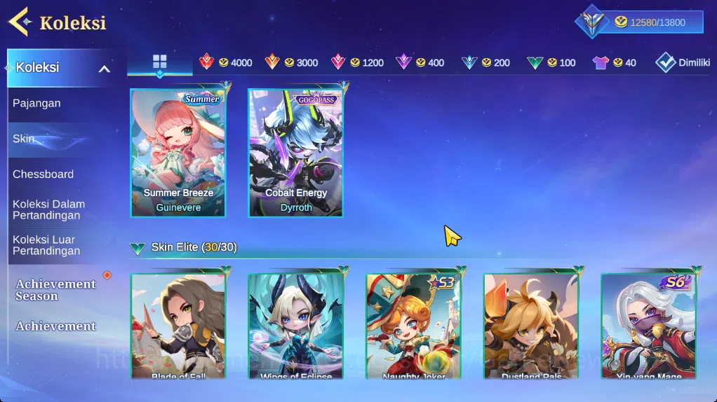 Magic Chess: Go Go Accounts High Mytick69|37Commander 22 Max|54 Skin Epic Go1 Yuzong,12 Special,30 Elite,7 Painted|6 7