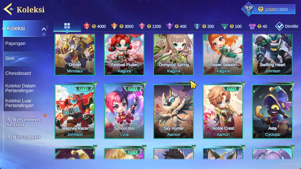 Magic Chess: Go Go Accounts High Mytick69|37Commander 22 Max|54 Skin Epic Go1 Yuzong,12 Special,30 Elite,7 Painted|6 8