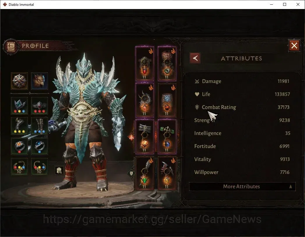Diablo Immortal Accounts UE-Sescheron|CS ON|Lv60(766)|Barbarian|CR 37K|Reso image 3